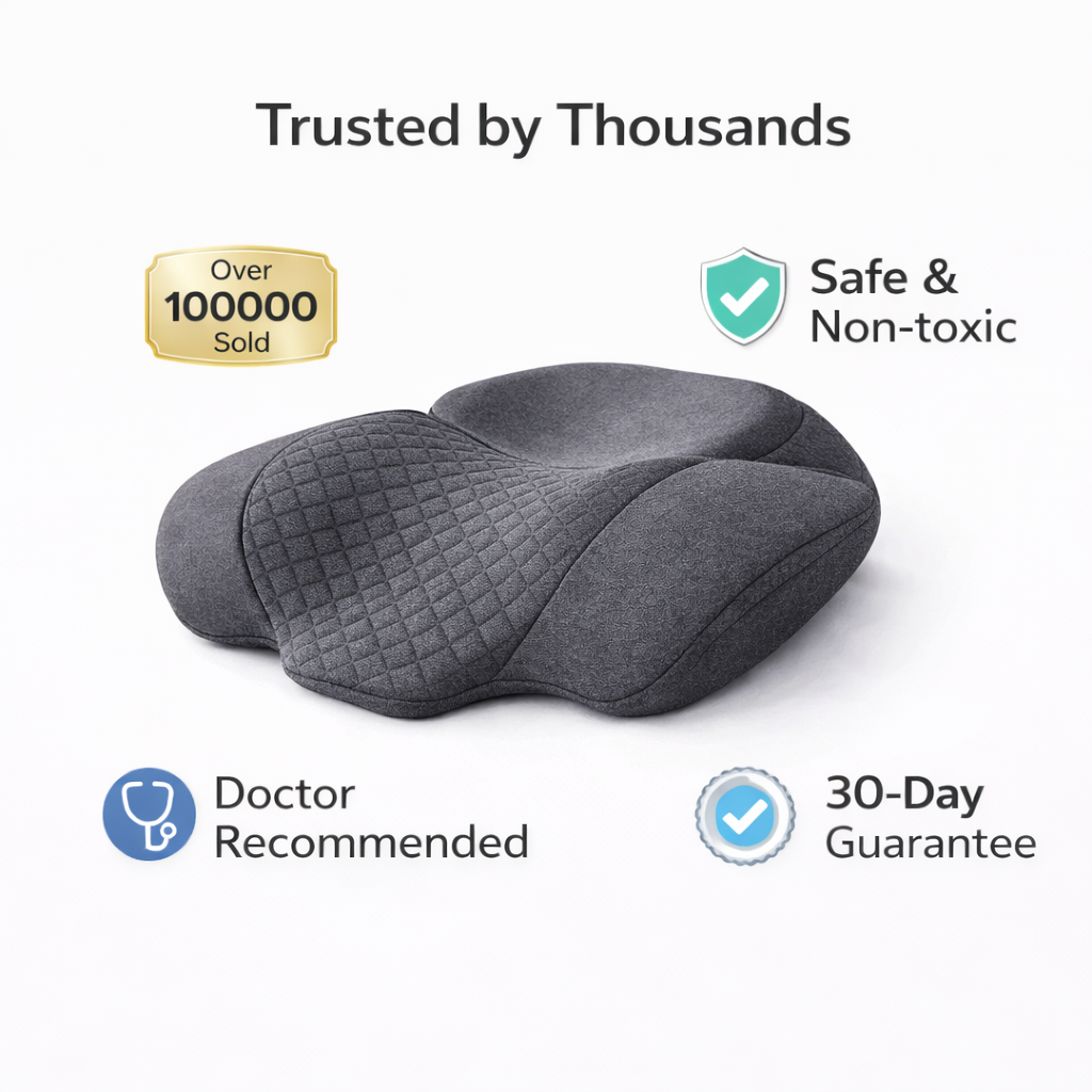 Wake Up Without Neck Pain – Heated Cervical Massage Pillow for Deep Neck & Shoulder Relief