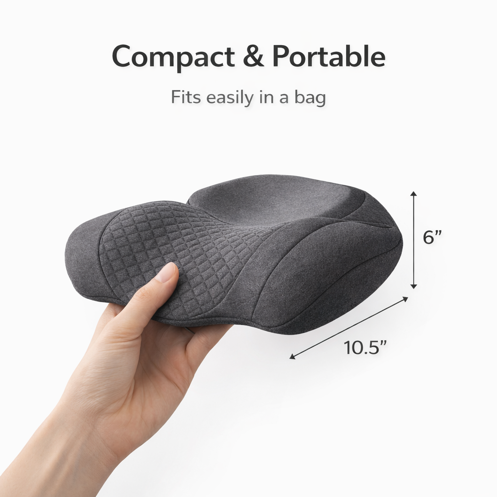 Wake Up Without Neck Pain – Heated Cervical Massage Pillow for Deep Neck & Shoulder Relief