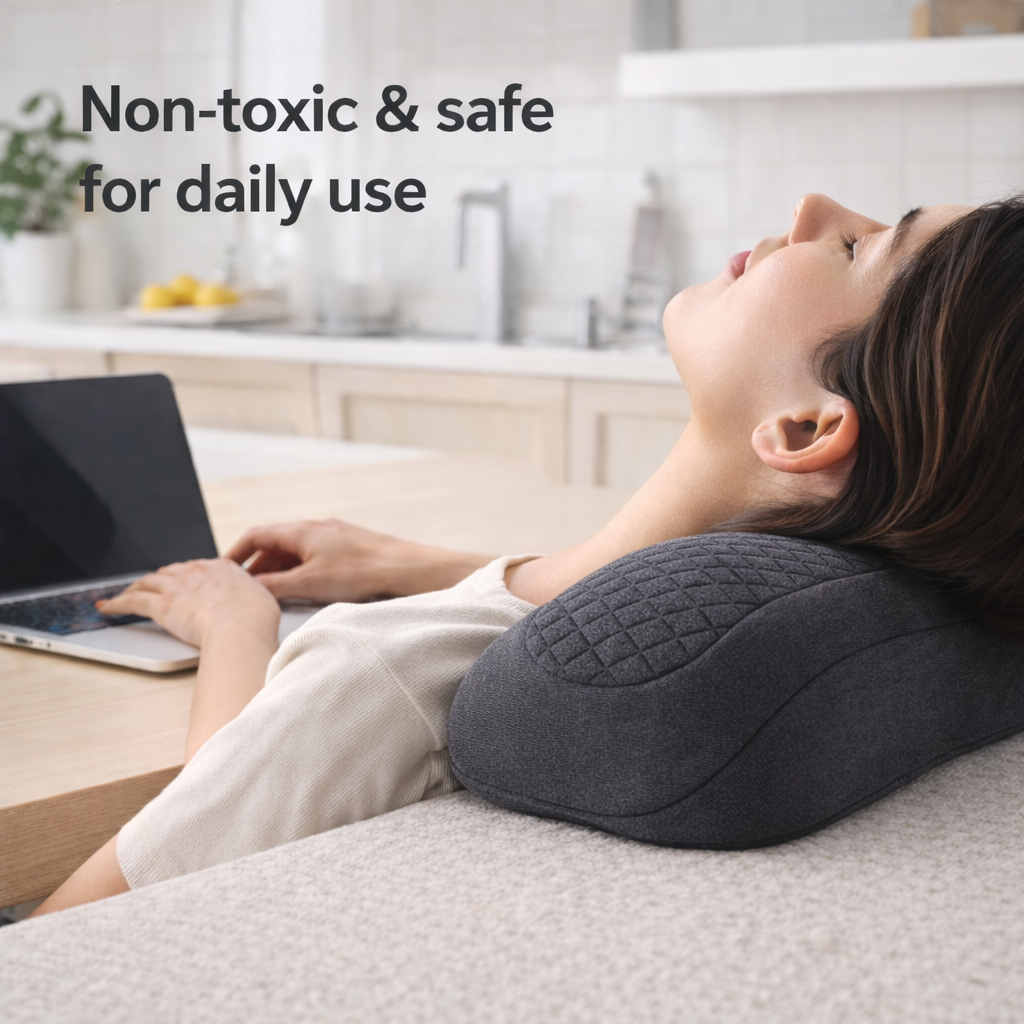 Wake Up Without Neck Pain – Heated Cervical Massage Pillow for Deep Neck & Shoulder Relief